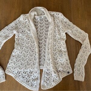 Abercrombie & Fitch Cream Lace Wool Cardigan